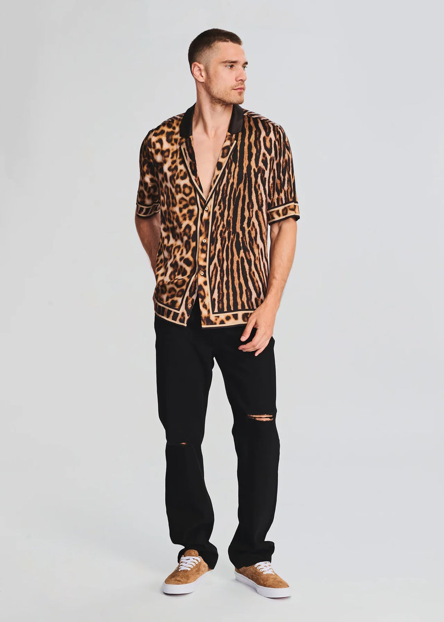 SEROYA - WILEY SILK SHIRT BROWN LEOPARD