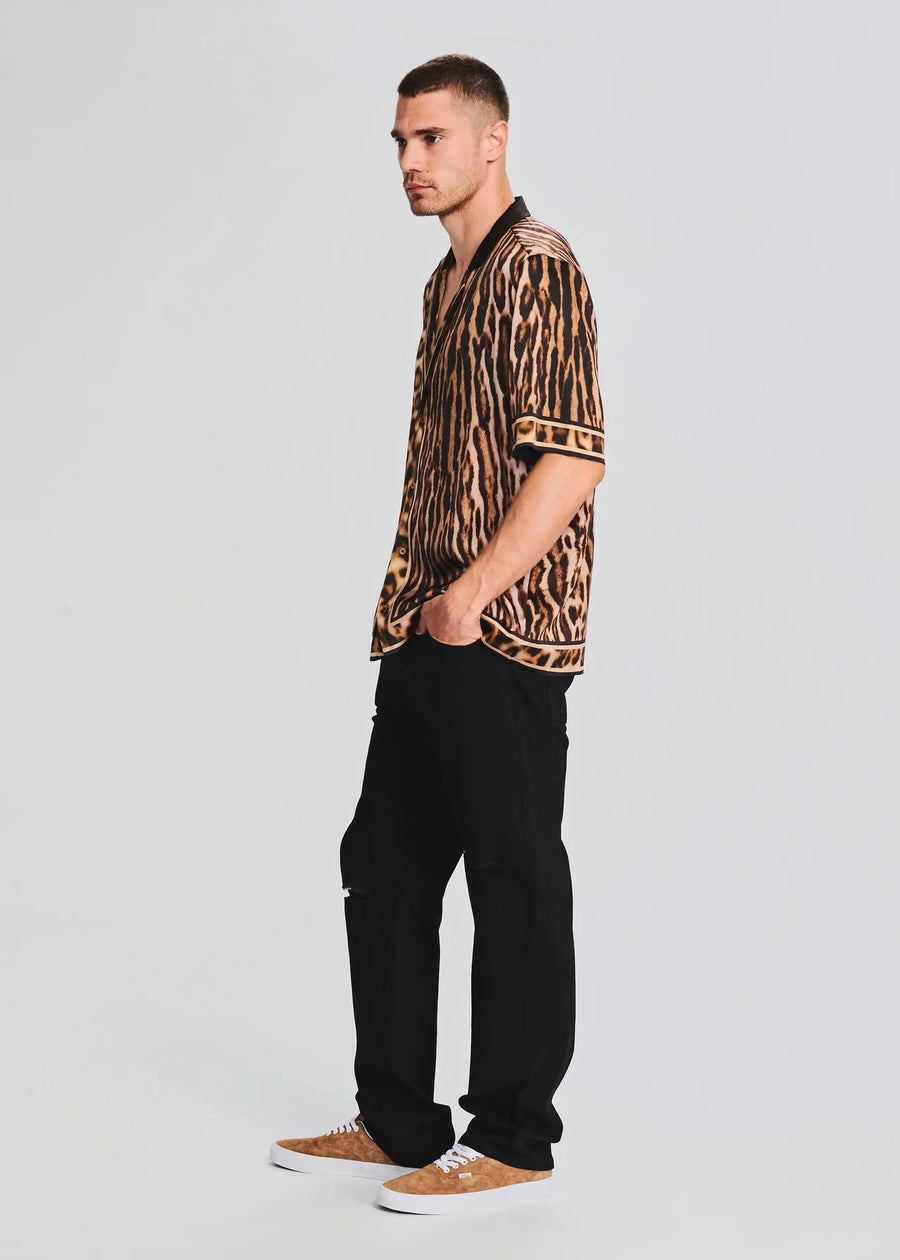 SEROYA - WILEY SILK SHIRT BROWN LEOPARD