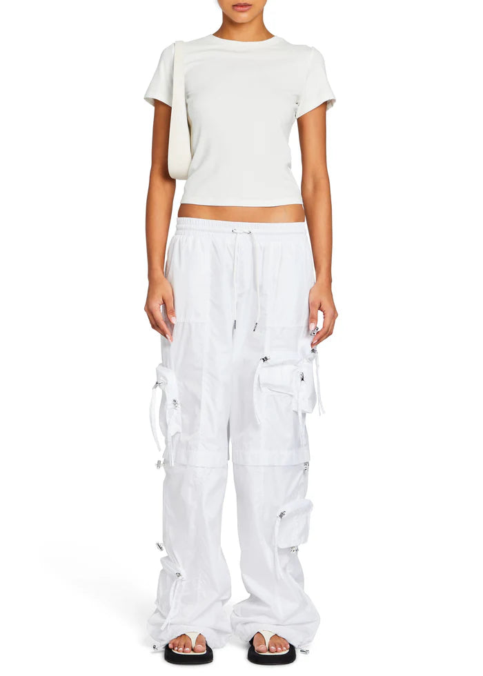 SEROYA - ALBA RUCHED CARGO PANT WHITE