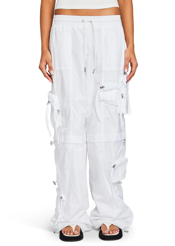 SEROYA - ALBA RUCHED CARGO PANT WHITE