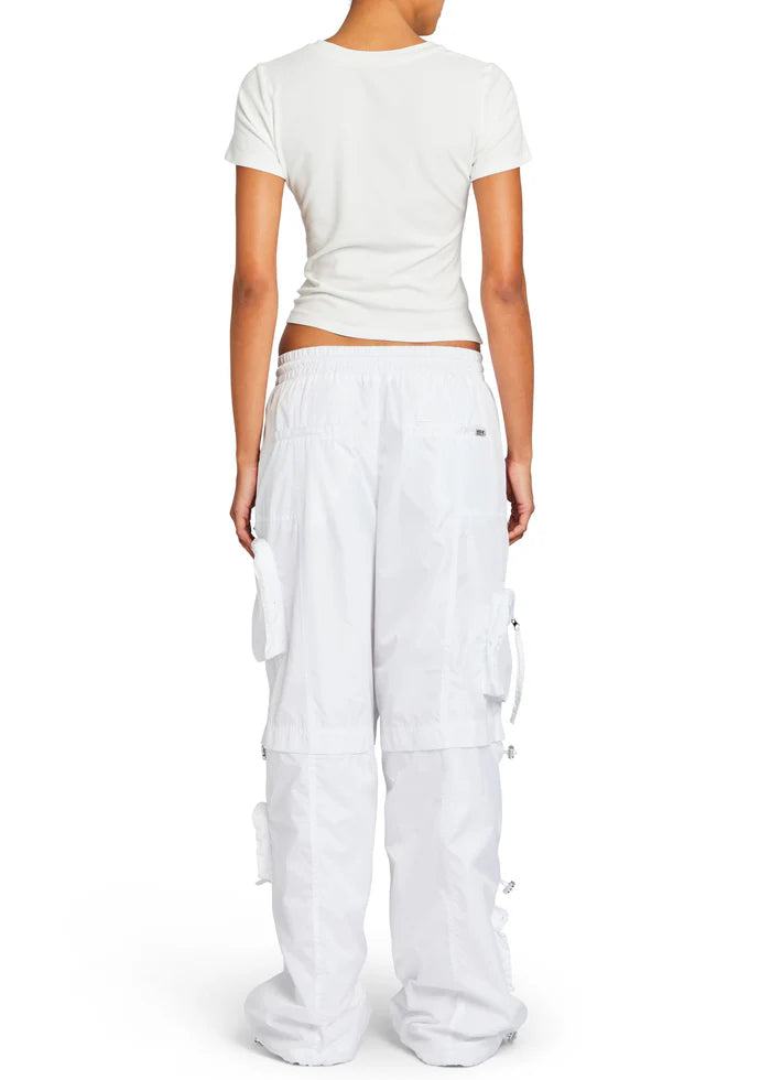 SEROYA - ALBA RUCHED CARGO PANT WHITE