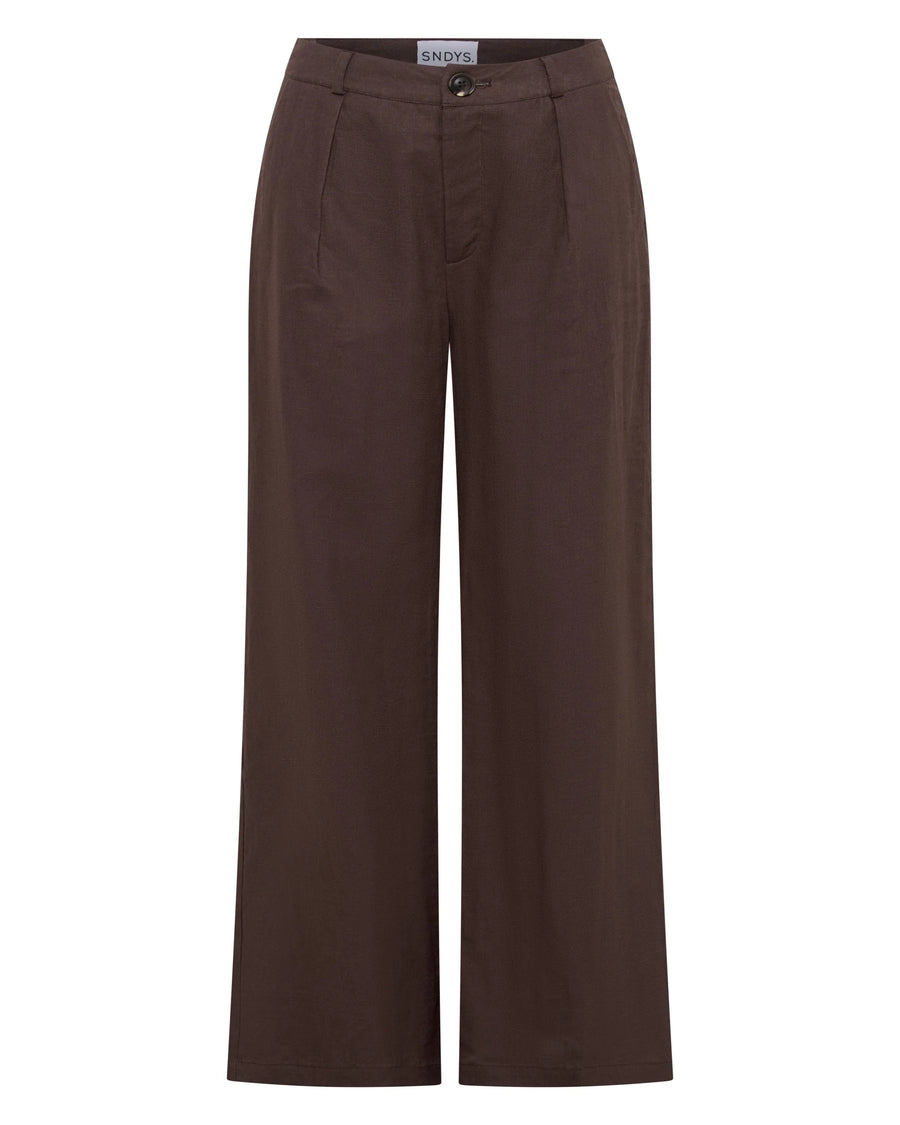 SNDYS - HALE LINEN PANTS (CHOCOLATE)