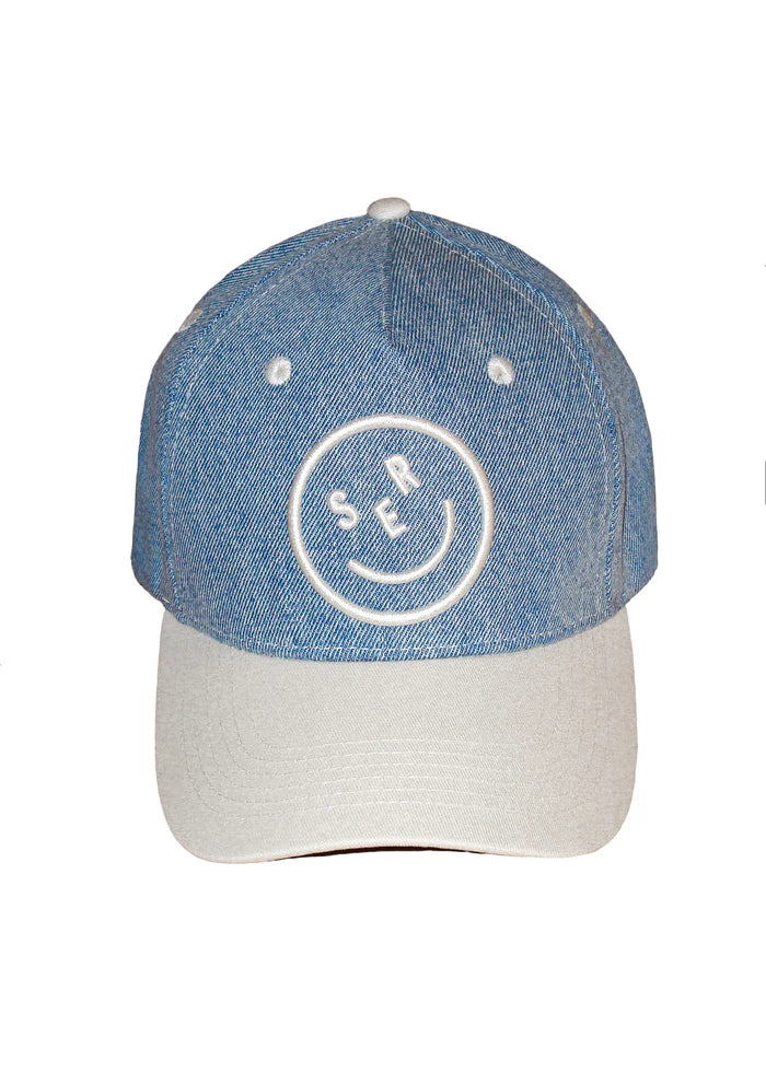 SEROYA - ACE CAP OFF WHITE WITH DENIM