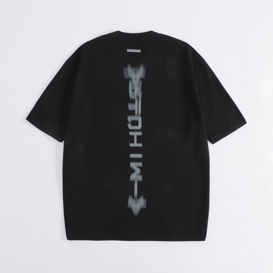 Artchimia l BLURRY FLIPPED BLACK OVERSIZED T-SHIRT