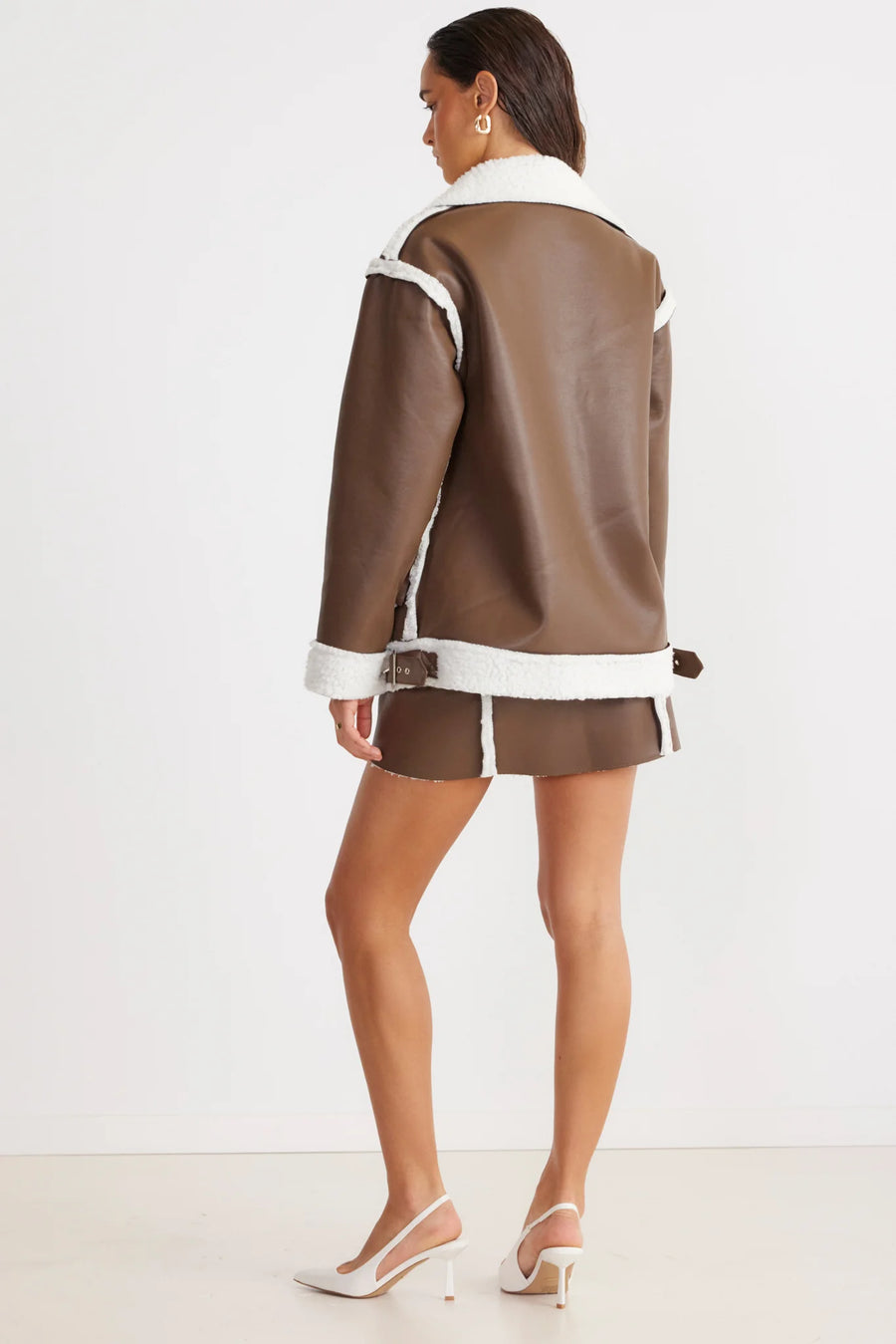 SNDYS - LONDON OVERSIZED BIKER (BROWN)