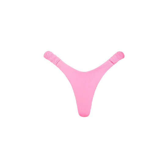 KULANI KINIS - RETRO Y THONG (TAFFY PINK RIBBED)