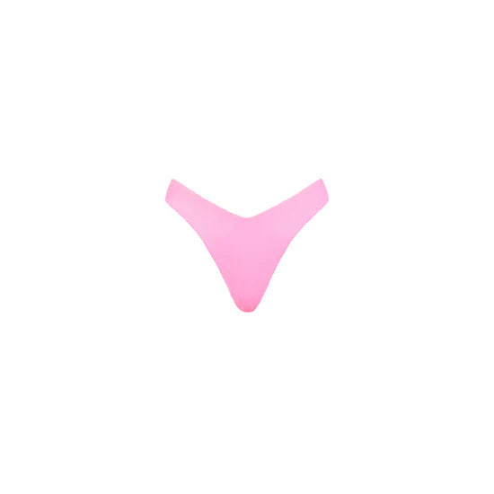 KULANI KINIS - Y CHEEKY BIKINI BOTTOM - TAFFY PINK RIBBED