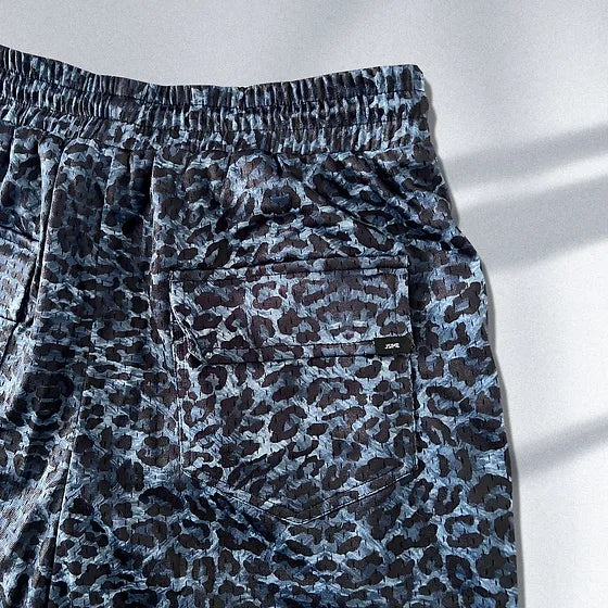 Blue Leopard Shorts