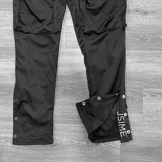 Black Mesh Cargo Joggers